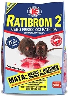 RATICIDA RATIBROM-2 500GR CEBO FRESCO