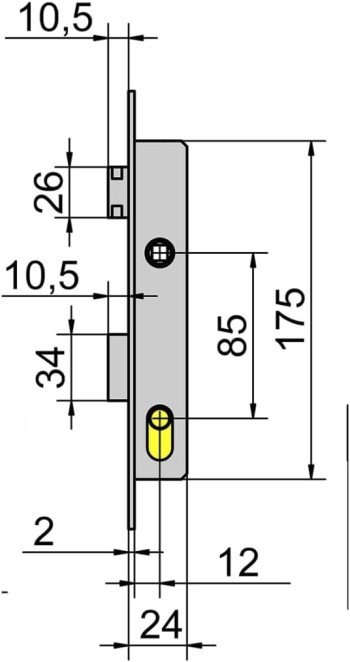 CERRADURA LINCE 5550-14 CILINDRO OVAL