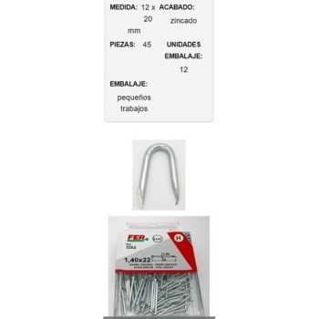 GRAMPILLON ZINCADO 12X20 BLISTER