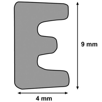 BURLETE CAUCHO 6M x 9MM TIPO E BURCASA