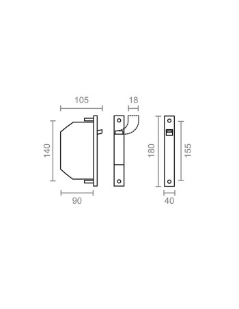 RECOGEDOR EMBUTIR 18MM BLANCO MICEL PR01