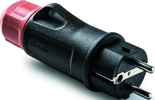 CLAVIJA TT 16A-250V NEGRO C/PRENSAESTOPA IP54