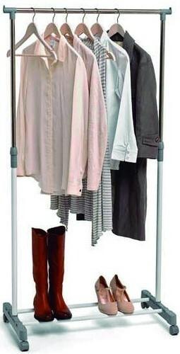 PERCHERO GUARDARROPA RUEDAS 75X42X98-165CM