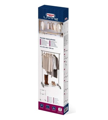 PERCHERO GUARDARROPA RUEDAS 75X42X98-165CM