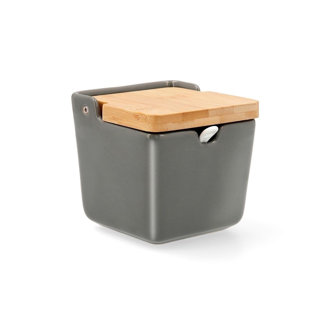 AZUCARERO PORCELANA GRIS 10X10X11CM