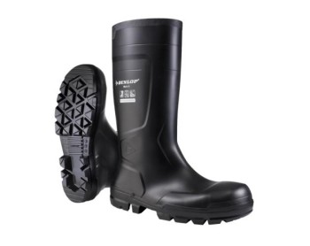 BOTA AGUA WORK IT DUNLOP NEGRA CON SEGURIDAD