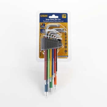 JUEGO LLAVES TORX ALYCO COLORES  INVIOLABLES 9 PZAS