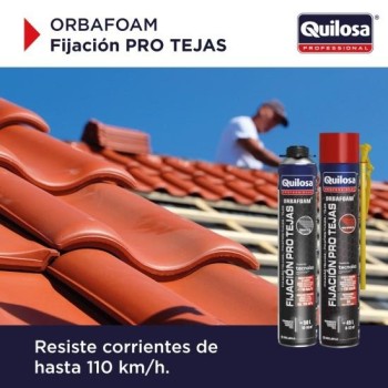 ESPUMA TEJA ORBAFOAM PRO ROJA  750ML QUILOSA