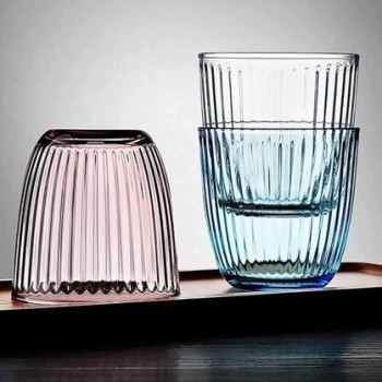 VASO BAJOS VIDRIO AZULES LINE 29CL SET 6