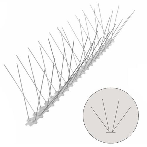 AHUYENTADOR PALOMAS 50CM 30PUAS ACERO INOX PAQUETE DE 4 TIRAS