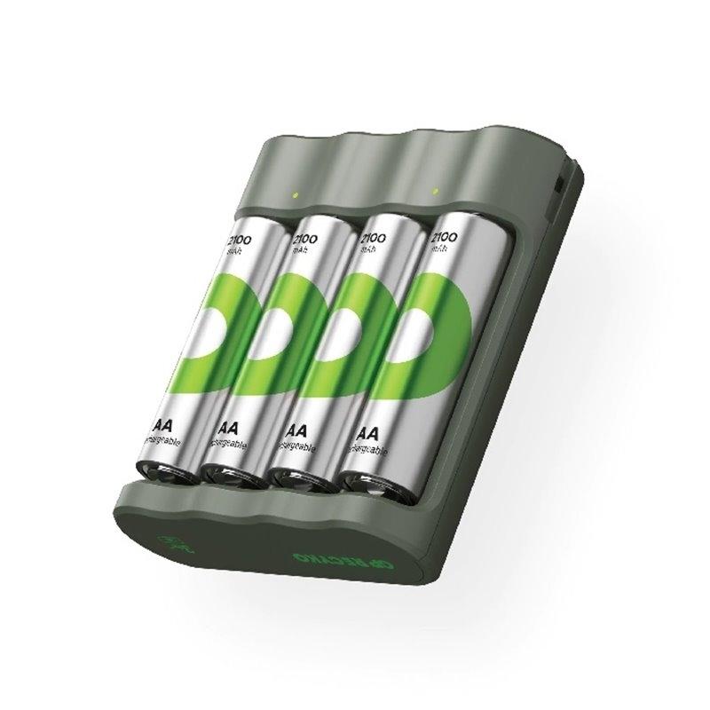 CARGADOR 4 PILAS AA/AAA 2100MAH +USB