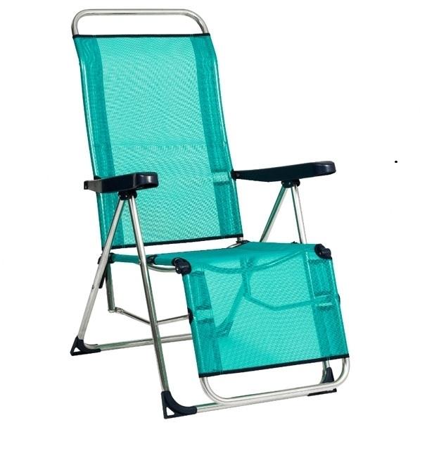 SILLON PLAYA ALUMINIO RELAX VERDE AGUA FIBRELINE MULTIPOSICIONES