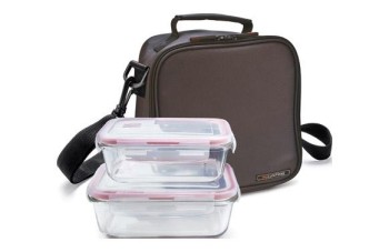 BOLSA LUNCHBAG BASIC NEGRA 2 HERMETICOS CRISTAL