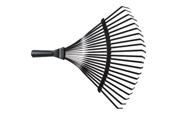 ESCOBA JARDIN RECOGE HOJAS 21PUAS METALICO NEGRO NATUUR