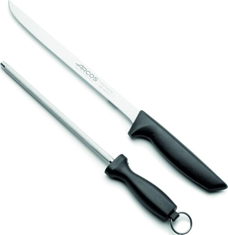 CUCHILLO JAMONERO ARCOS NIZA CON CHAIRA  2 PZAS.