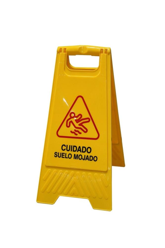 SEÑAL PANEL PVC PRECUACION SUELO MOJADO 61X30 CM