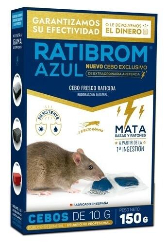 RATICIDA CEBO FRESCO RATIBROM AZUL 150GR