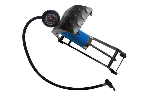 BOMBA INFLAR PEDAL CON MANOMETRO NIVEL