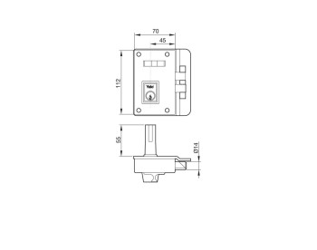 CERRADURA AZBE APLACAR 10N-70