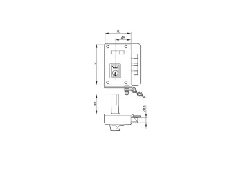 CERRADURA AZBE APLACAR 10C-70 NIQUEL CON CADENA