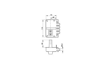 CERRADURA AZBE APLACAR  8P-70