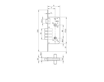 CERRADURA AZBE SEGURIDAD EMBUTIR 8912