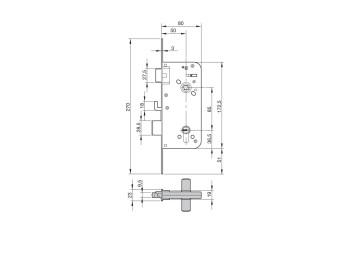 CERRADURA AZBE EMBUTIR 48-70-40