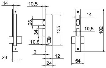 CERRADURA LINCE EMBUTIR 5551-14