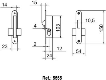 CERRADURA LINCE EMBUTIR 5555-14