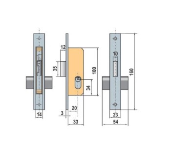 CERRADURA LINCE 5562 N CILINDRO OVAL