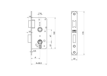 CERRADURA MCM EMBUTIR 1501-2 PUERTA MADERA