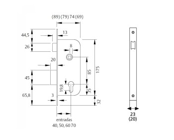 CERRADURA TESA 2030 HL RECTO