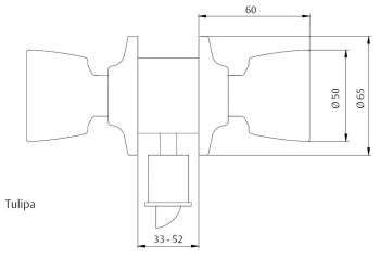 POMO PUERTA TESA 3500 60LM LLAVE CONDENA