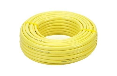 MANGUERA AGROFLEX PLUS 3 CAPAS AMARILLA 15X20 20M CON ACCESORIOS