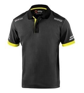 POLO TECNICO M/C SPARCO GRIS/AMARILLO FLUOR