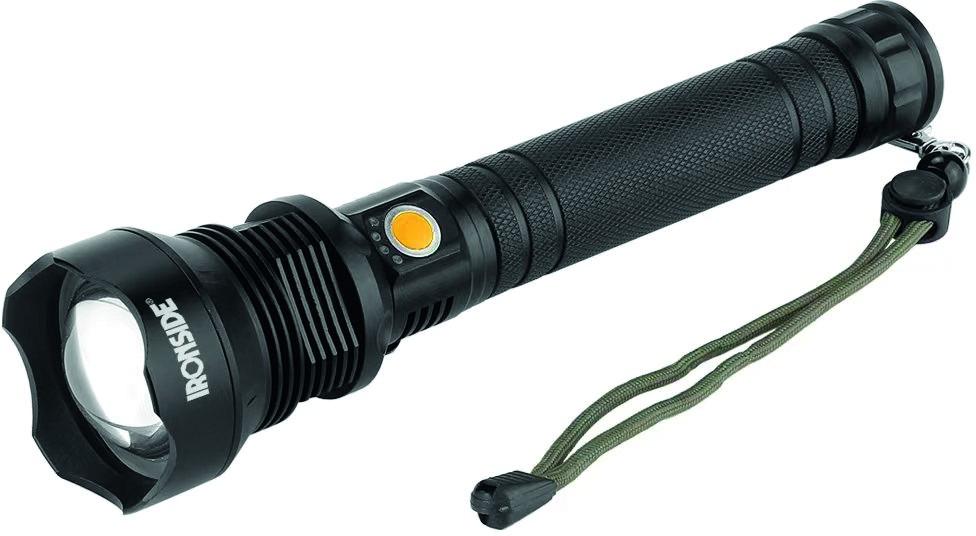 LINTERNA LED ZOOM RECARG.IP65 20W 1200LM IRONSIDE