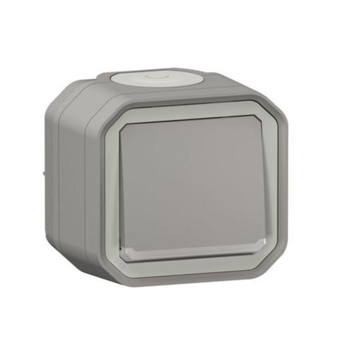 PULSADOR LUMINOSO SUPERFICIE GRIS IP55 LEGRAND
