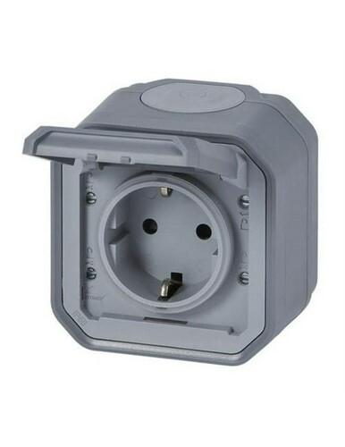 BASE SCHUKO SUPERFICIE GRIS IP55 LEGRAND