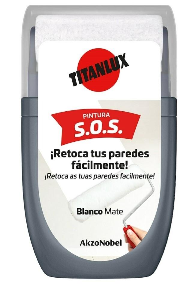 PINTURA TESTER RETOCADOR MATE BLANCO 30ML TITANLUX