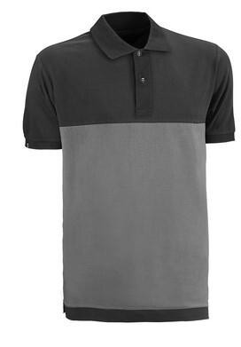POLO ALGODON MANGA CORTA FENIX GRIS/NEGRO