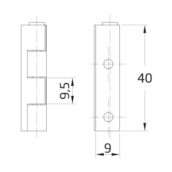 BISAGRA AMIG 556 40MM AMIG CAJA 20