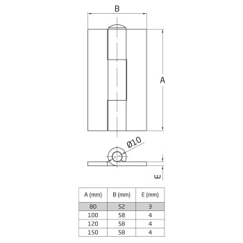 BISAGRA LIBRO AMIG PULIDO MODELO 20