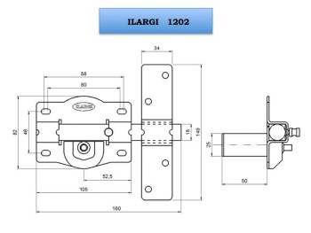 CERROJO ILARGI SOBREPONER LLAVE/BOTON 1202 HE