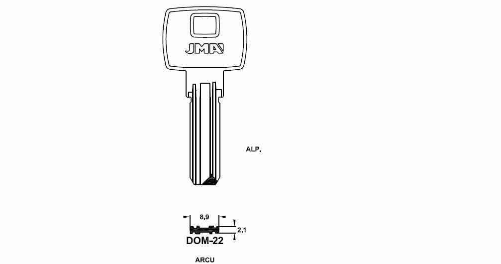 LLAVE SEGURIDAD DOM-22 ALPACA