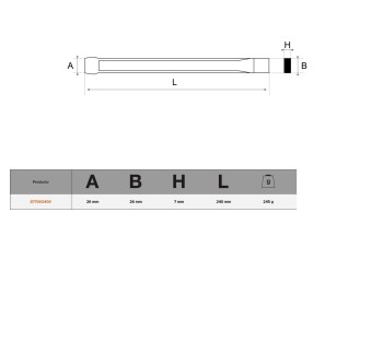 CINCEL CHAPISTA BAHCO 8770-240*26*7-5