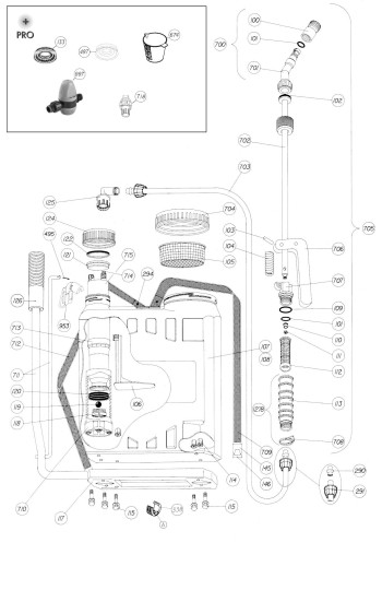 CODILLO COMPLETO MATABI Nº726 PLASTICO