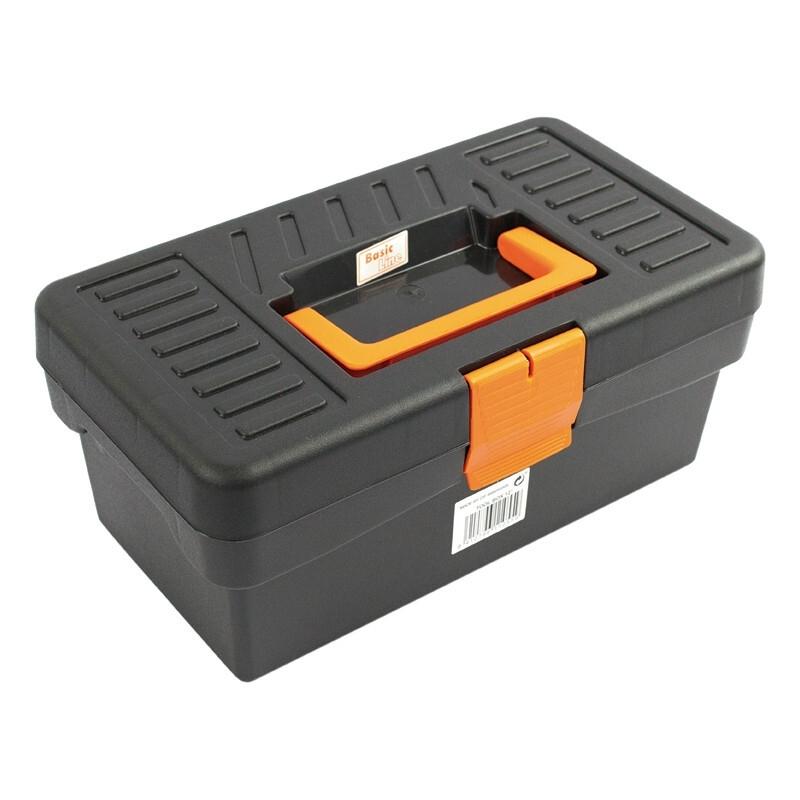 CAJA HERRAMIENTAS 12 NEGRA CON BANDEJA 290X170X127MM TAY