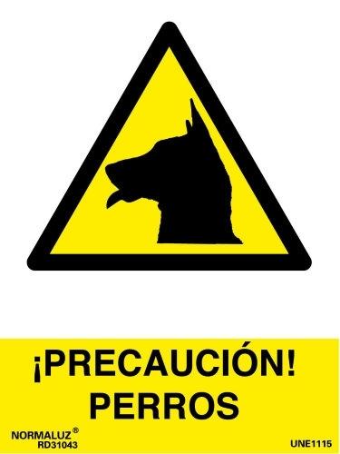 SEÑAL PVC PRECAUCION PERROS 30X40 CM