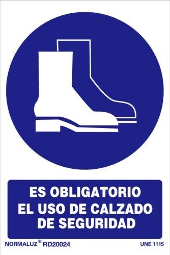 SEÑAL PVC OBLIGATORIO CALZADO SEGURIDAD 21X30