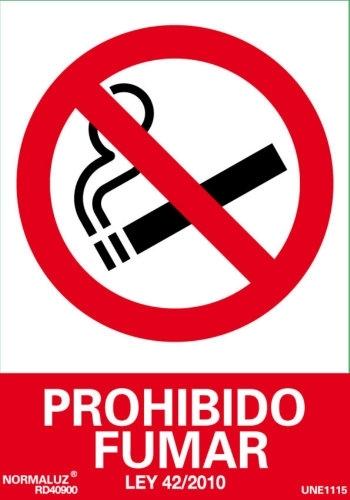 SEÑAL PVC PROHIBIDO FUMAR 21X30 CM